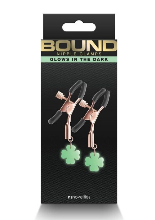 Bound Nipple Clamps G4 Iron Glow in the Dark - Rose Gold